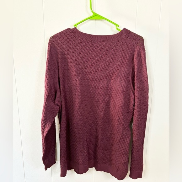 Lane Bryant maroon knit long sleeve crewneck sweater size 14/16 new - Picture 4 of 4
